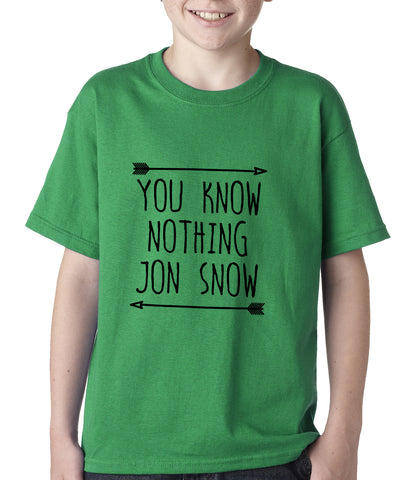 You Know Nothing Jon Snow Kids T-shirt Green