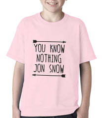 You Know Nothing Jon Snow Kids T-shirt Light Pink