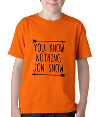 You Know Nothing Jon Snow Kids T-shirt Orange