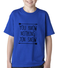 You Know Nothing Jon Snow Kids T-shirt Royal Blue