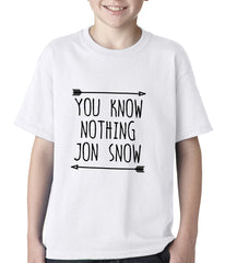 You Know Nothing Jon Snow Kids T-shirt White