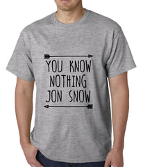 (Black Print) You Know Nothing Jon Snow Mens T-shirt