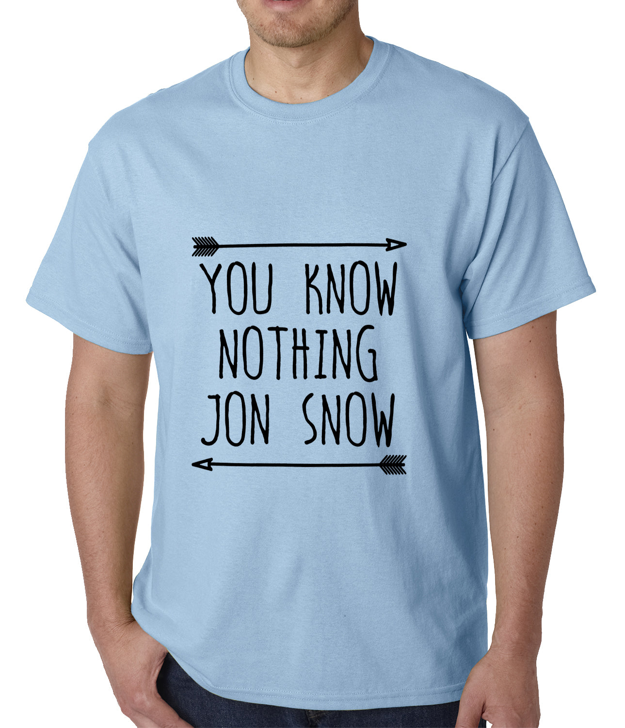 You Know Nothing Jon Snow Mens T-shirt Light Blue