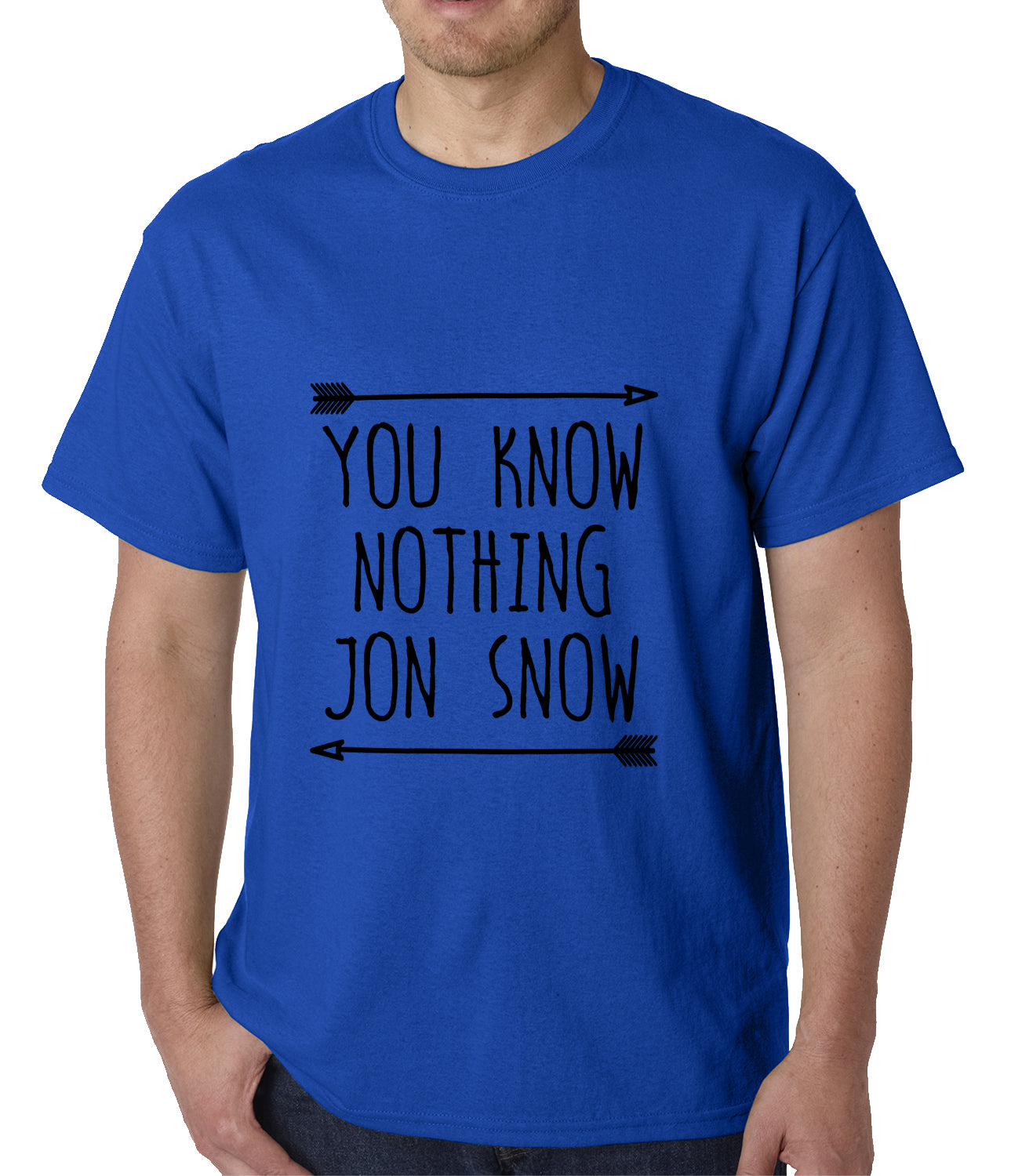 You Know Nothing Jon Snow Mens T-shirt Royal Blue