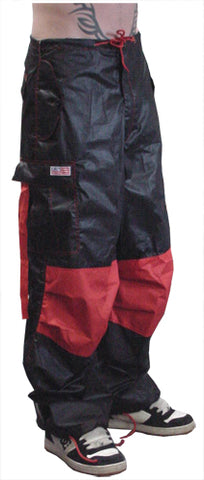 Black / Red Two Tone UFO Pants