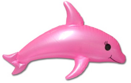 Blow up Dolpin - 24 Inch Inflatable Dolphin (Pink)