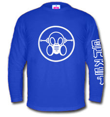 Blue Ghast Mask Logo Longsleeve T-shirt