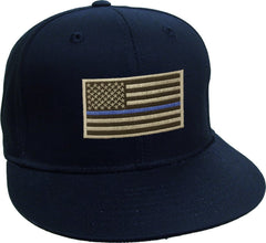 Blue Line American Flag Patch Snap Back - Blue Lives Matter - American Flag Blue Line Hat