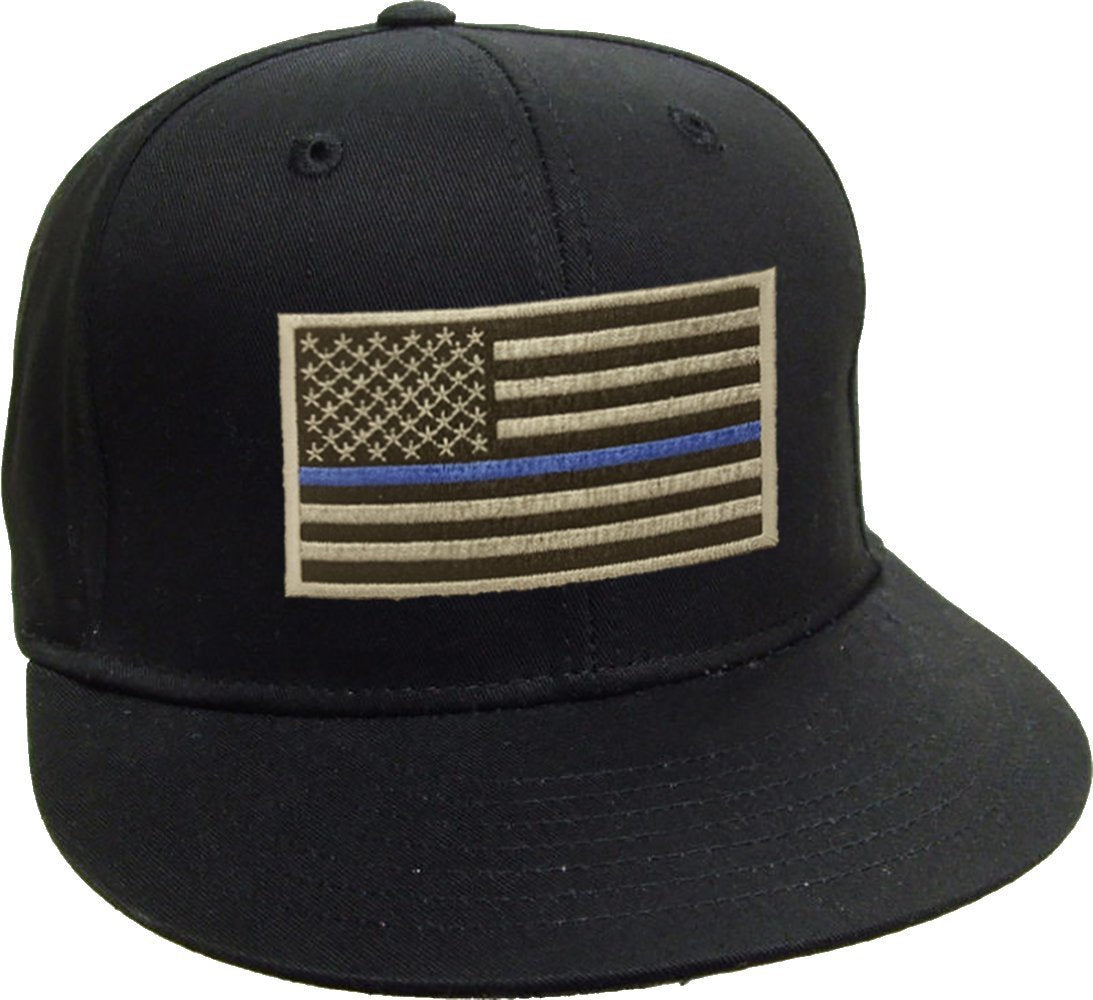 Blue Line American Flag Patch Snap Back - Blue Lives Matter - American Flag Blue Line Hat
