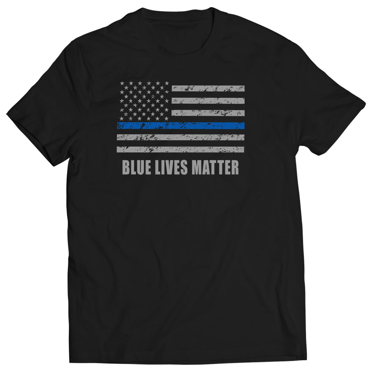 Blue Lives Matter Blue Line Flag Kids T-shirt