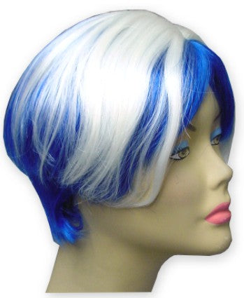 Blue / White Two Tone Wig