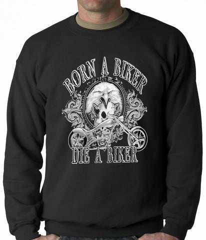 Born to be a Biker Adult Crewneck
