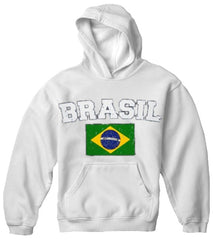 Brasil Vintage Flag International Hoodie