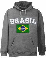 Brasil Vintage Flag International Hoodie