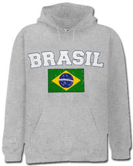 Brasil Vintage Flag International Hoodie