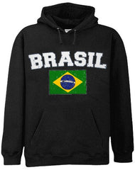 Brasil Vintage Flag International Hoodie