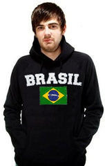 Brasil Vintage Flag International Hoodie