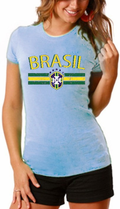 Brasil Vintage Shield International Girls T-Shirt 