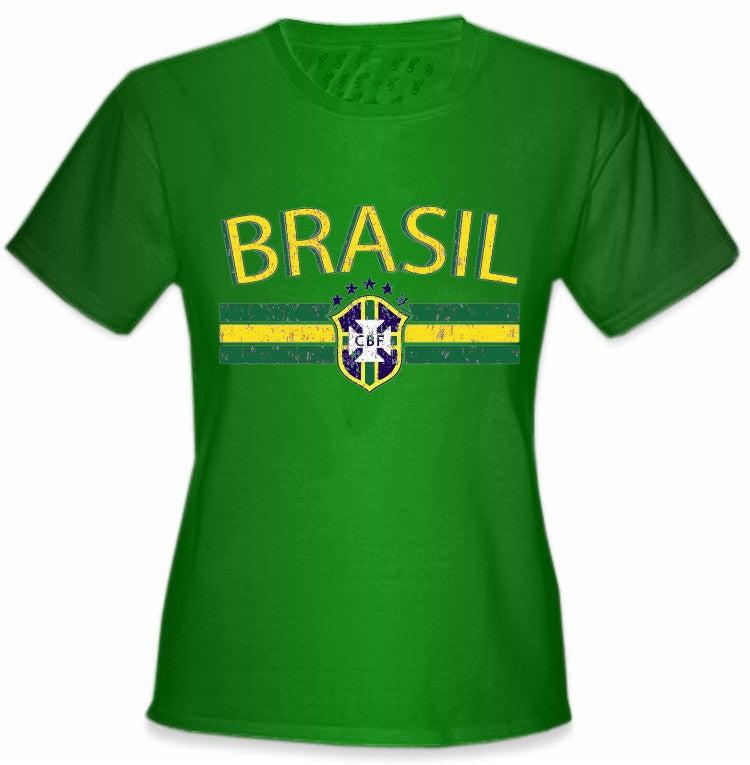 Brasil Vintage Shield International Girls T-Shirt