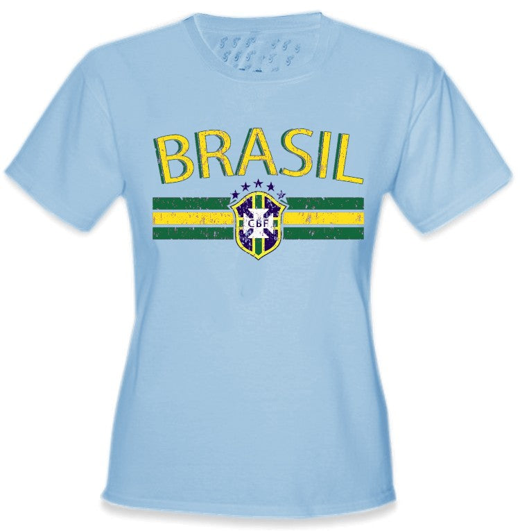 Brasil Vintage Shield International Girls T-Shirt