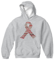 Breast Cancer Awareness "Words" Adult Hoodie