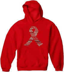 Breast Cancer Awareness "Words" Adult Hoodie