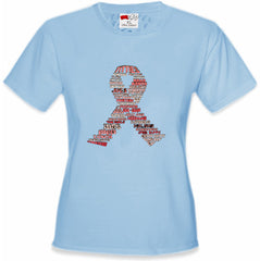 Breast Cancer Awareness "Words" Girl's T-Shirt