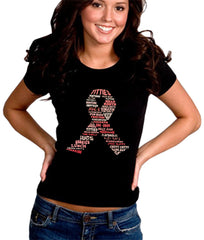 Breast Cancer Awareness "Words" Girl's T-Shirt