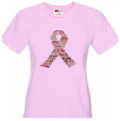 Breast Cancer Awareness "Words" Girl's T-Shirt