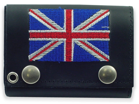 British Flag Genuine Leather Chain Wallet