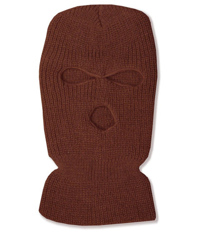 Brown Warm Winter Ski and Face Mask