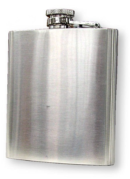Brushed Stainless Steel 8 Ounce Liquor Flask