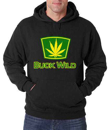 Buck Wild Pot Leaf Adult Hoodie –