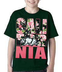 California Floral Pattern Kids T-shirt