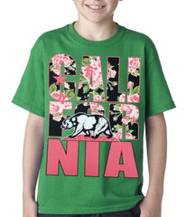 California Floral Pattern Kids T-shirt