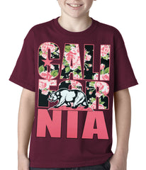 California Floral Pattern Kids T-shirt