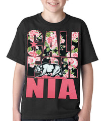 California Floral Pattern Kids T-shirt