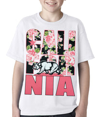 California Floral Pattern Kids T-shirt