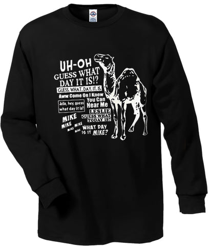 Camel Hump Day Long Sleeve T-Shirt (Men's) Black 