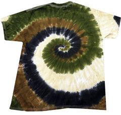 Camo Swirl Tie Dye Mens T-shirt