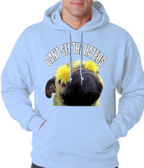 Can't See The Haters Funny Pug Adult Hoodie