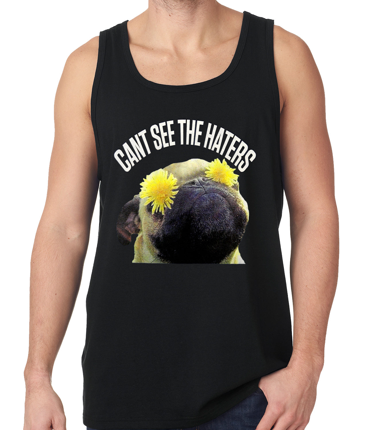 Can't See The Haters Funny Pug Tank Top