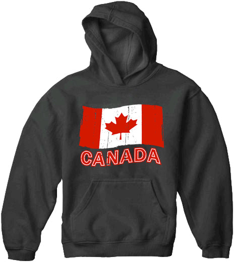 Canada Vintage Flag Adult Hoodie