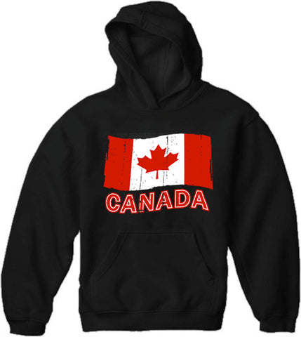 Canada Vintage Flag Adult Hoodie