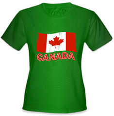 Canada Vintage Flag Girl's T-Shirt