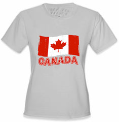 Canada Vintage Flag Girl's T-Shirt
