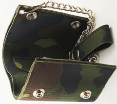 Canvas Camouflage Chain Wallet