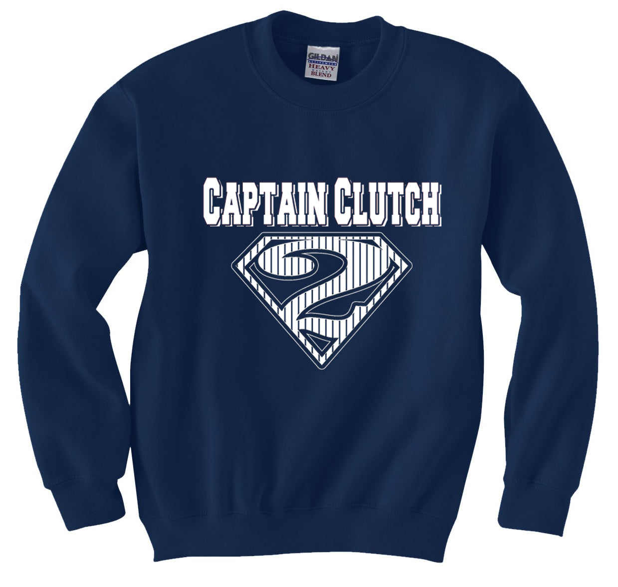 Captain Clutch #2 Pinstripe Baseball Adult Crewneck