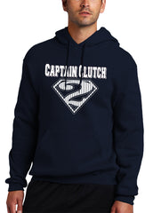 Captain Clutch #2 Pinstripe Baseball Adult Hoodie 