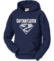 Captain Clutch #2 Pinstripe Baseball Adult Hoodie